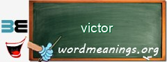 WordMeaning blackboard for victor